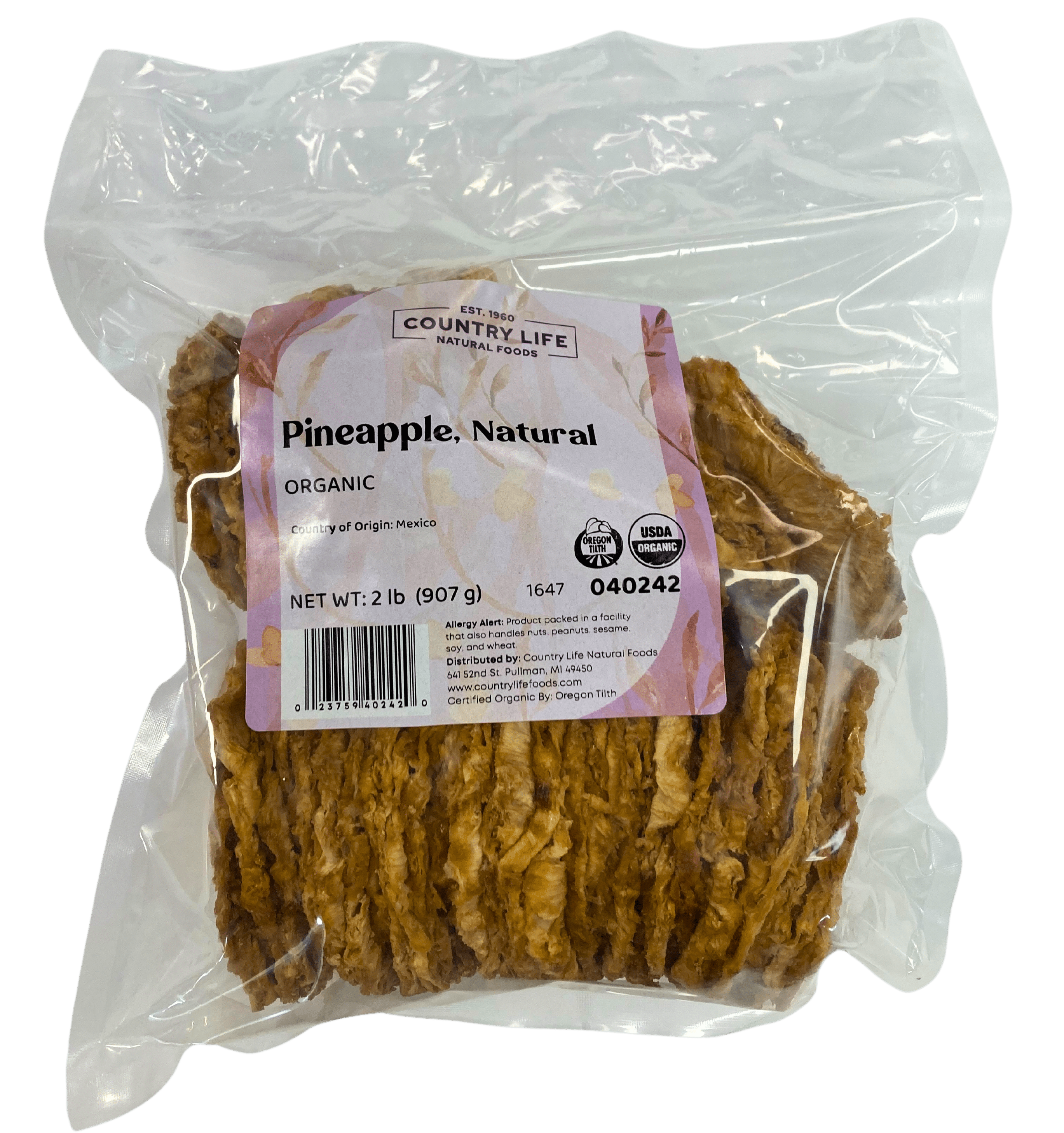 Pineapple Rings, Natural, Organic