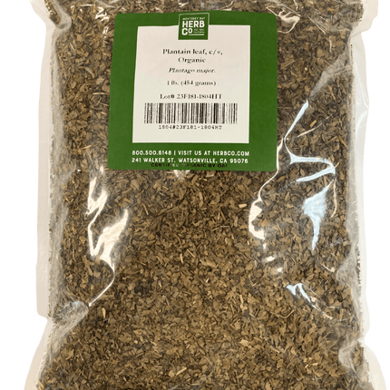 Plantain Leaf, Organic, Cut, Sifted