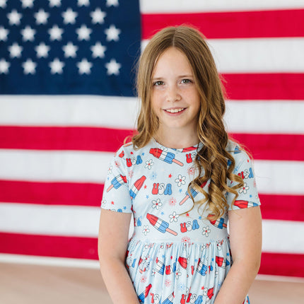 Proudly Patriotic S/S Pocket Twirl Dress