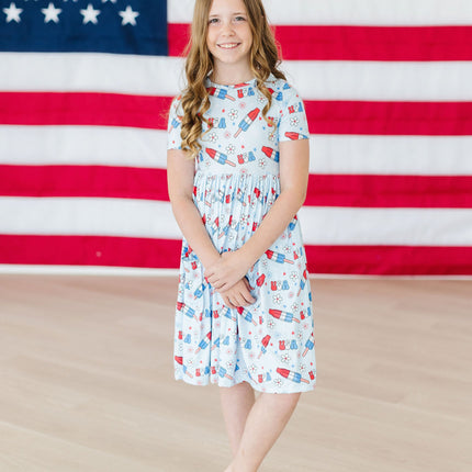 Proudly Patriotic S/S Pocket Twirl Dress