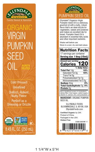 Pumpkin Seed Oil, Virgin, Organic