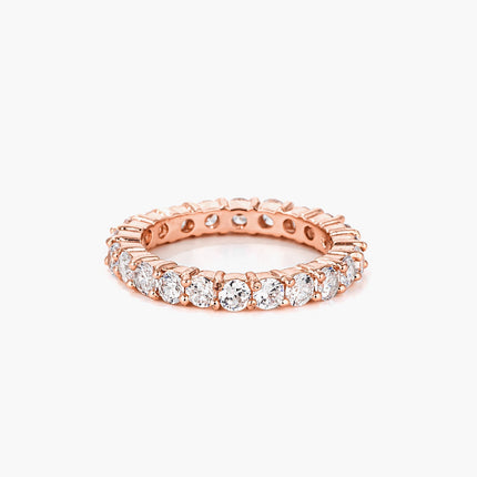 Caroline 4.1ct CZ Rose Gold Plated Classic Eternity Band