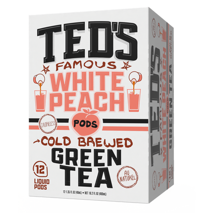 Ted's Famous White Peach Cold Brewed Green Tea