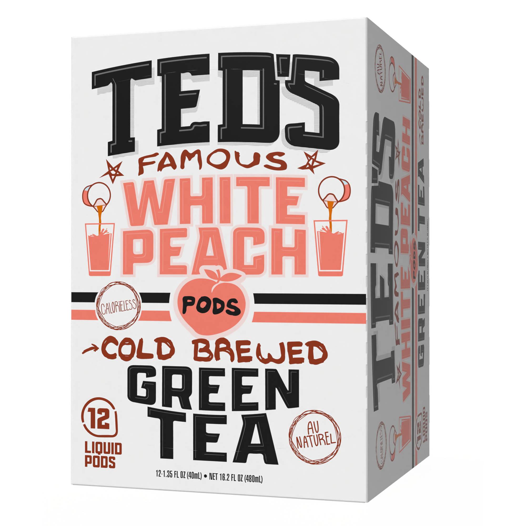 Ted's Famous White Peach Cold Brewed Green Tea