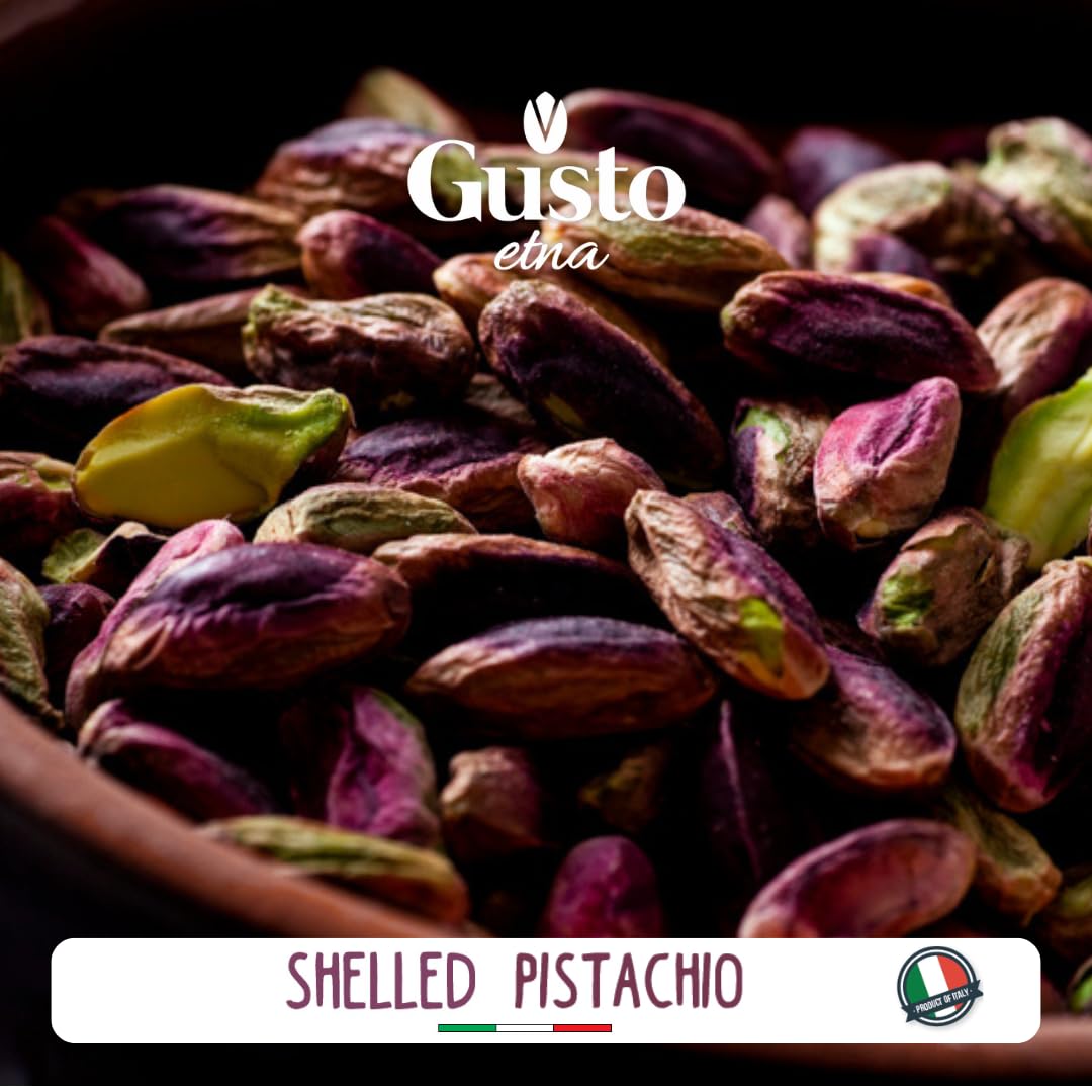 Gusto Etna, Sicilian Raw Pistachios, No shell, Unsalted,  2.2 lb (1 kg)