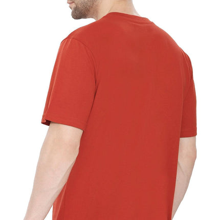 Men’s Short Sleeve Relaxed Fit V-Neck T-Shirt in Cotton Blend with Pocket