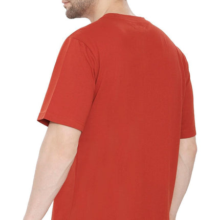 Men's Crew Neck Solid Color T-shirt in Short Sleeves and Relaxed Fit