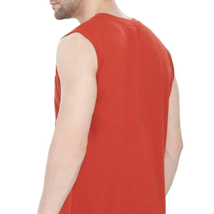 Mens Sleeveless T-Shirt with Pocket - A No Cling Comfort Fit Tank