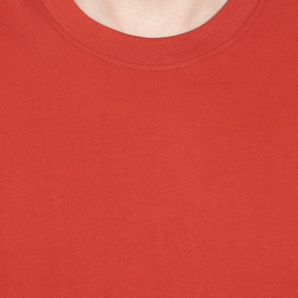 Men's Crew Neck Solid Color T-shirt in Short Sleeves and Relaxed Fit