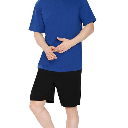 Men's Crew Neck Solid Color T-shirt in Short Sleeves and Relaxed Fit