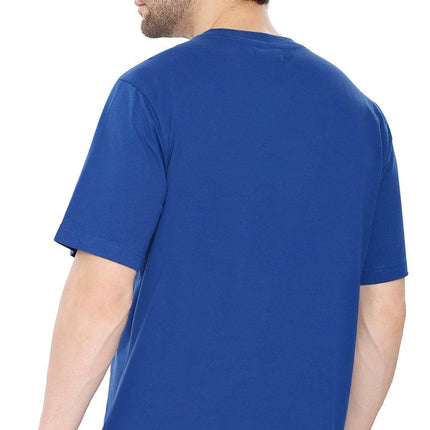 Men’s Short Sleeve Relaxed Fit V-Neck T-Shirt in Cotton Blend with Pocket