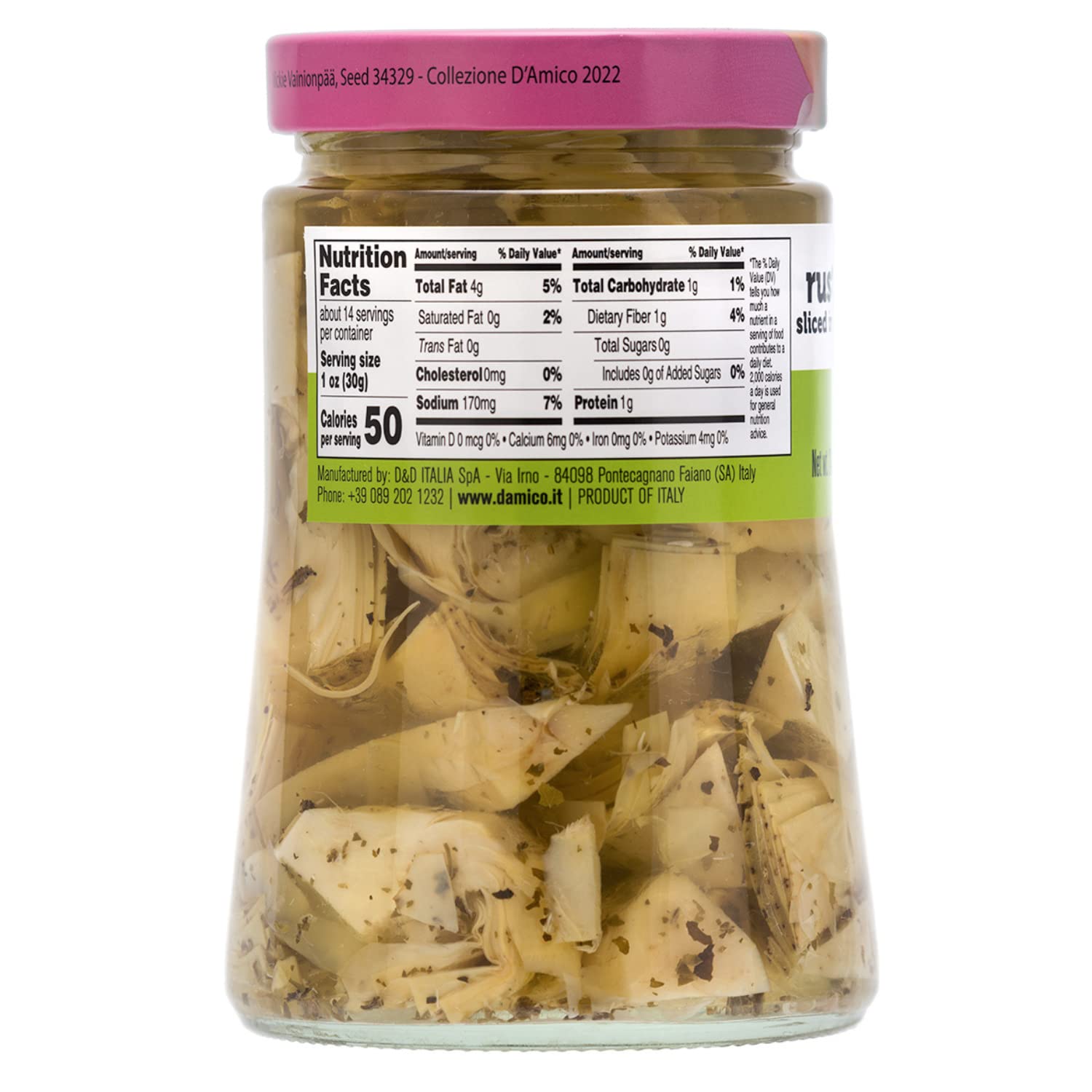 Fratelli D'Amico, Rustic Artichokes Sliced in oil, 24.7oz (700g)