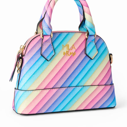 Rainbow Glitter Girl's Crossbody Purse