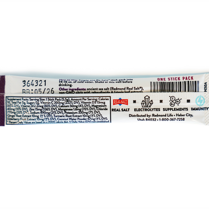 Re-Lyte Immunity Electrolyte Powder Sample Stick Pack