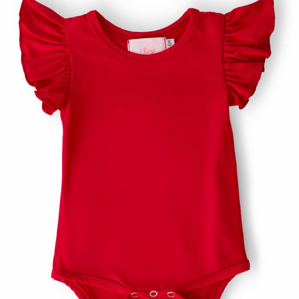 Red S/S Flutter Bodysuit