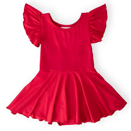 Red S/S Twirl Leotard