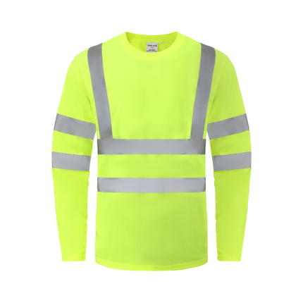 Ideal Club High Visibility ANSI/ISEA 107-2020, Type R, Class 3 Neon Long Sleeve Safety Shirt