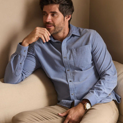 Brian Corduroy Shirt - Country Blue