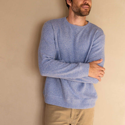Butch Cashmist Crewneck - Blue Heather