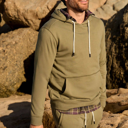 Marine French Terry Hoodie - Lichen Green