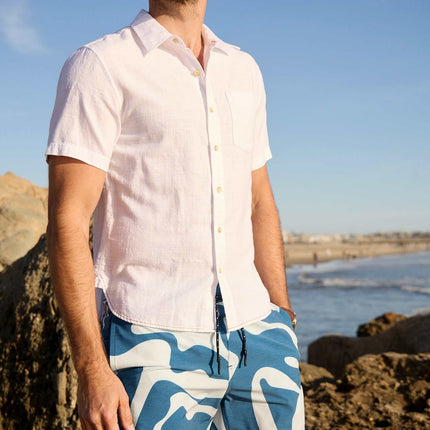 Joey Slub Island Shirt - Brilliant White
