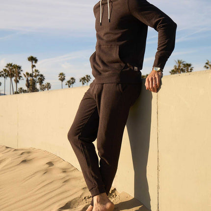 Dune Drawstring Terry Jogger - Brown Heather