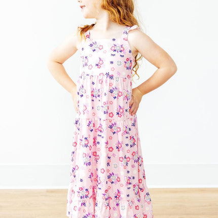 Retro Daydream Ruffle Maxi Dress