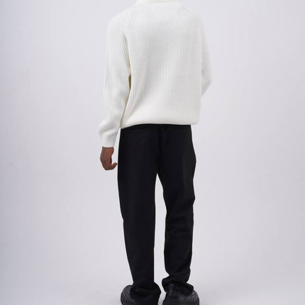 Ribbed Knit Half-Zip Sweater