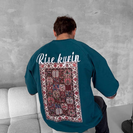 Rise kyrin Graphic Tee - Ethnic Carpet Print Shirt