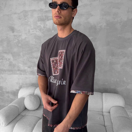 Rise kyrin Graphic Tee - Ethnic Carpet Print Shirt