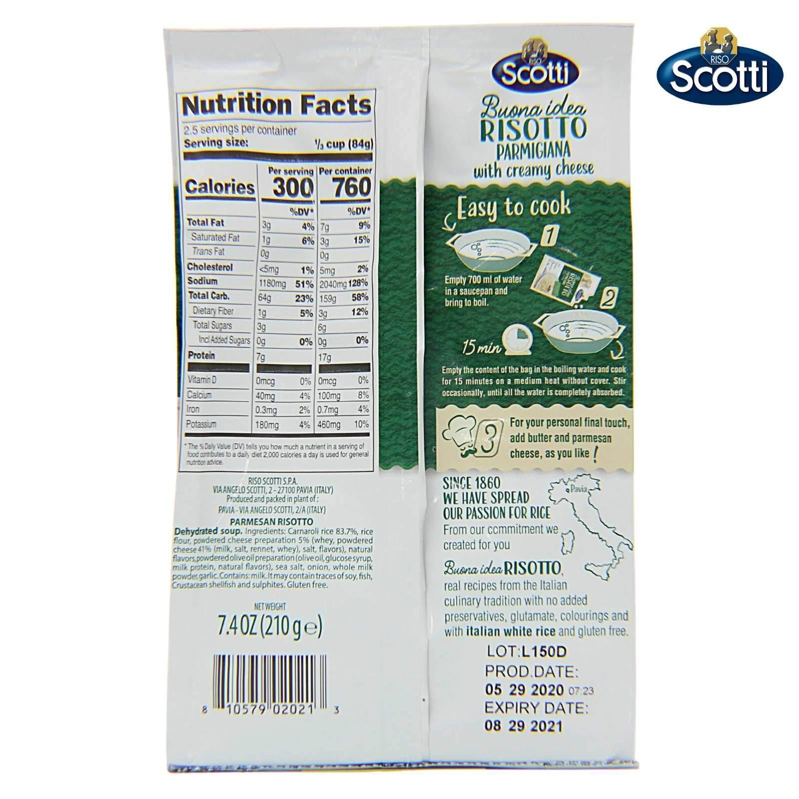 Riso Scotti, Buona Idea Ready Risotto 15 Minute, 7.4 oz (Parmigiana)