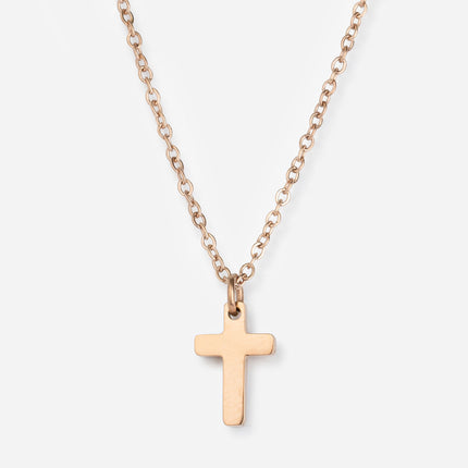 Rose Gold Cross Necklace