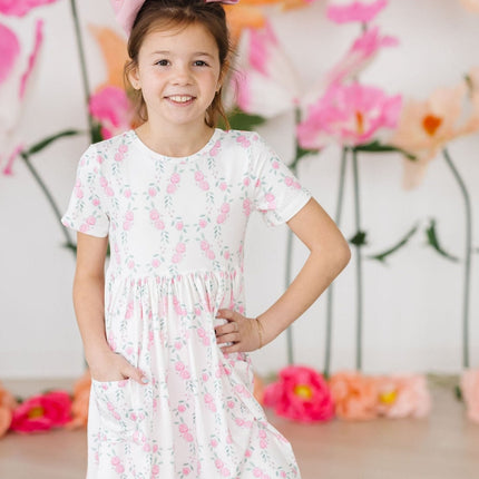 SALE Rosie Posie S/S Pocket Twirl Dress