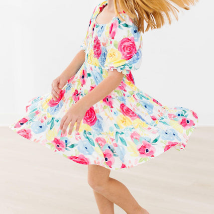 SALE Rosie Smocked Ruffle Dress