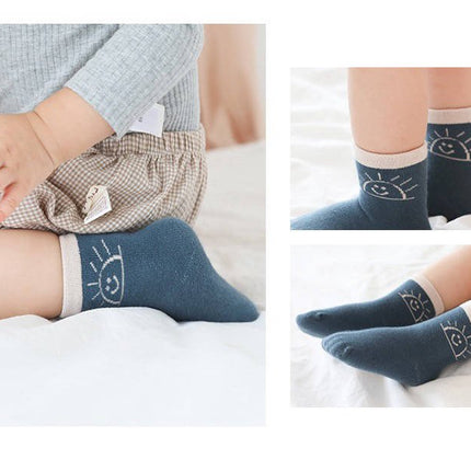 Organic Cotton Socks for Toddlers | 5-Pack Fun Kids’ Socks | Sunset