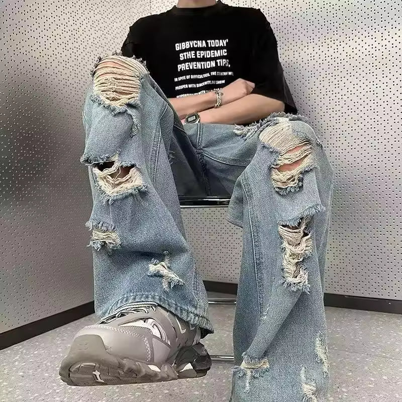 Ripped Style Baggy Jeans