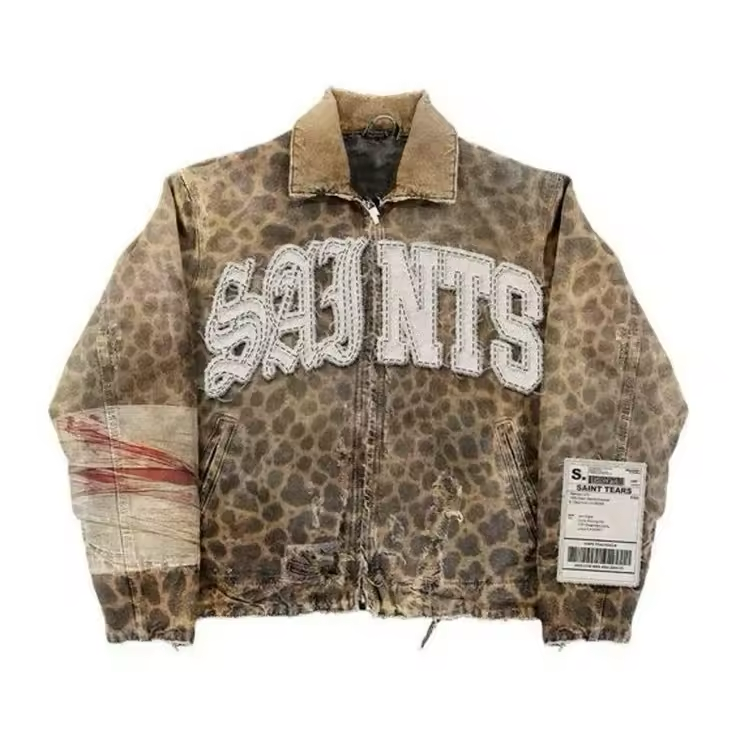 SAINTS Animal Print Jacket
