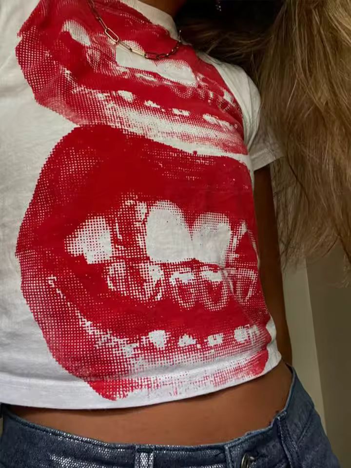 Lips Crop Tee