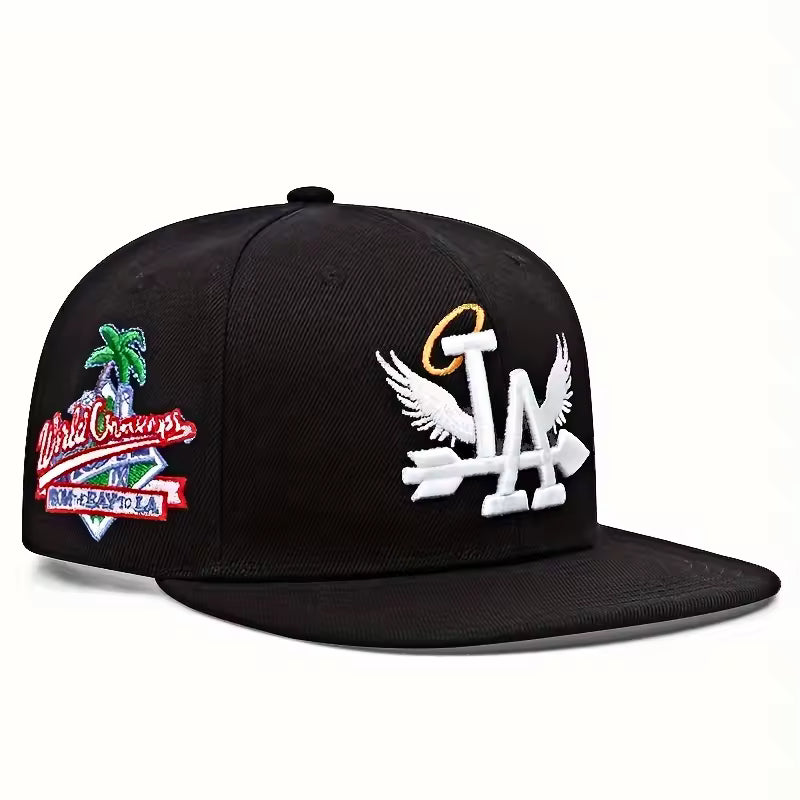 LA Embroidered Adjustable Wing Hat