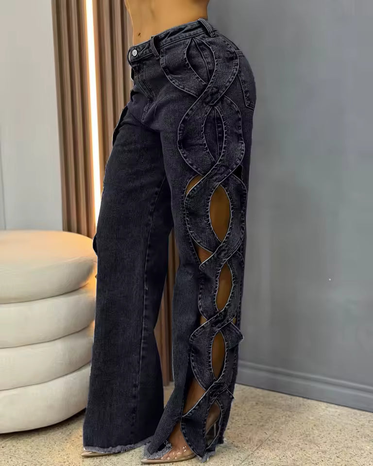 Intertwined Cutout Jeans