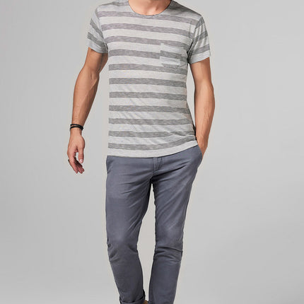 MEN'S POCKET SAILOR CREW NECK TEE - RETRO STRIPE