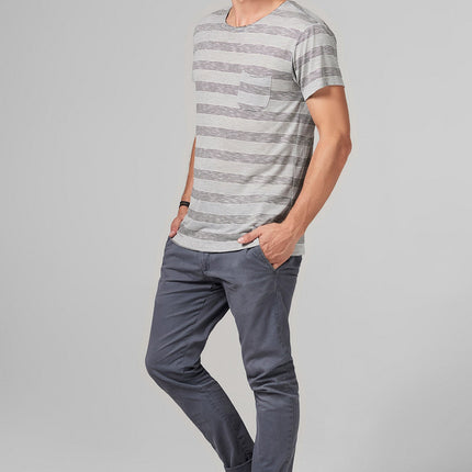 MEN'S POCKET SAILOR CREW NECK TEE - RETRO STRIPE
