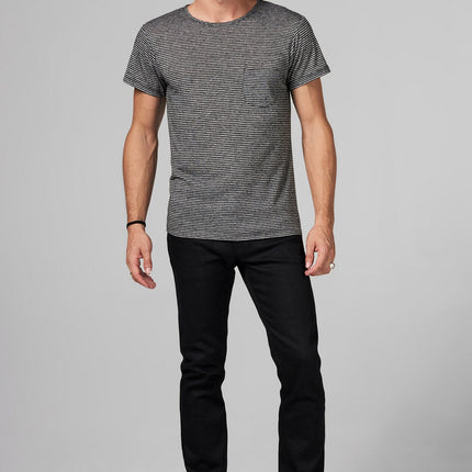 Men's Pocket Sailor Crew Neck Tee - Thin Stripe
