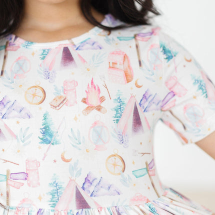 SALE Happy Camper S/S Pocket Twirl Dress