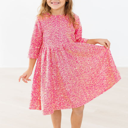 SALE Hot Pink Sequin Dress