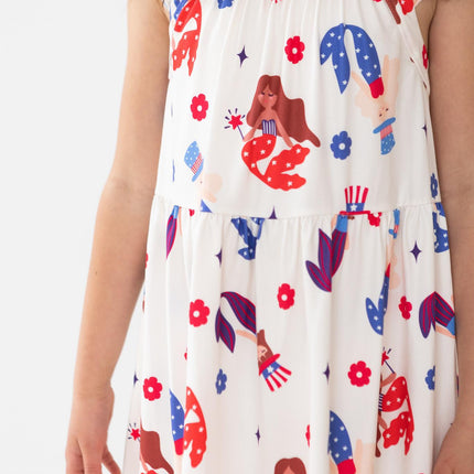 SALE Mer-Made in the USA Ruffle Cross Back Dress
