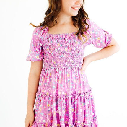 SALE Playful Posy Smocked Ruffle Dress