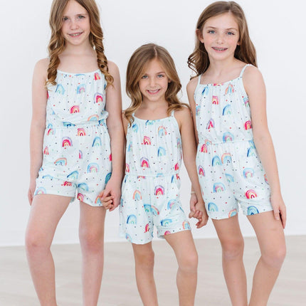 SALE Rainbow Grooves Strappy Play Romper