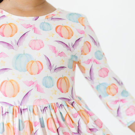 SALE Spooky Sweetheart 3/4 Sleeve Pocket Twirl Dress