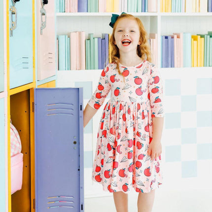 SALE Star Student 3/4 Sleeve Pocket Twirl Dress